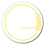 Golden Acrylic Circle Name Plate | Size 10 X 10 inch_Style_002 - Arteanu By Anushka