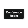 Black sign with 'Conference Room' text on a white background