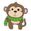 Baby Monkey Shape MDF Fridge Magnets Base Colored