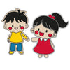 MDF Girl Boy Fridge Magnet - Arteanu By Anushka
