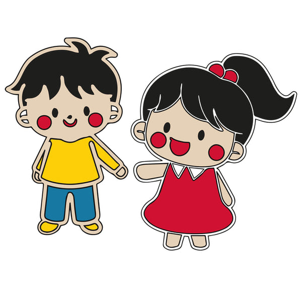 MDF Girl Boy Fridge Magnet - Arteanu By Anushka