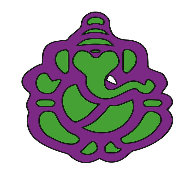 MDF Ganesha Fridge Magnet 02 - Arteanu By Anushka
