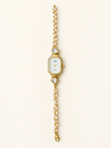 Pearl & Gold Bracelet Watch