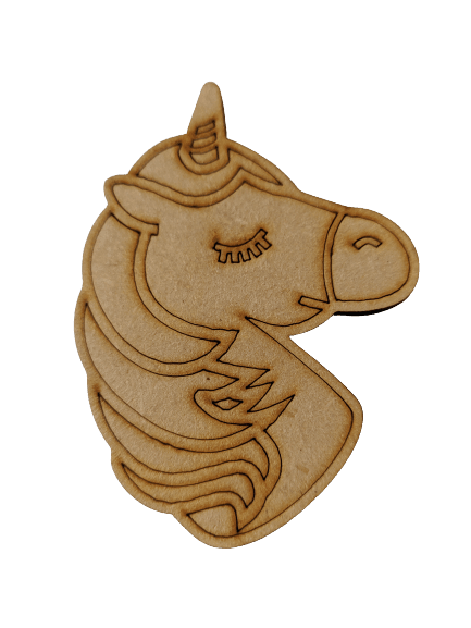 Unicorn Shape MDF Fridge Magnets Base - Arteanu By Anushka