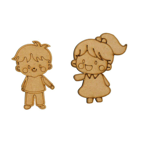 MDF Girl Boy Fridge Magnet - Arteanu By Anushka