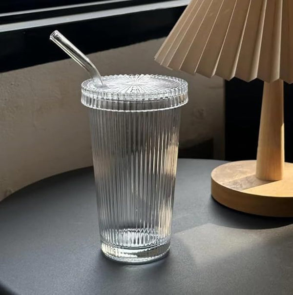 Minimalist Ribbed Can Sipper