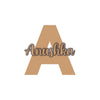 Alphabet Monogram Nameplate MDF Design 1