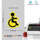 Wheelchair icon car sticker design