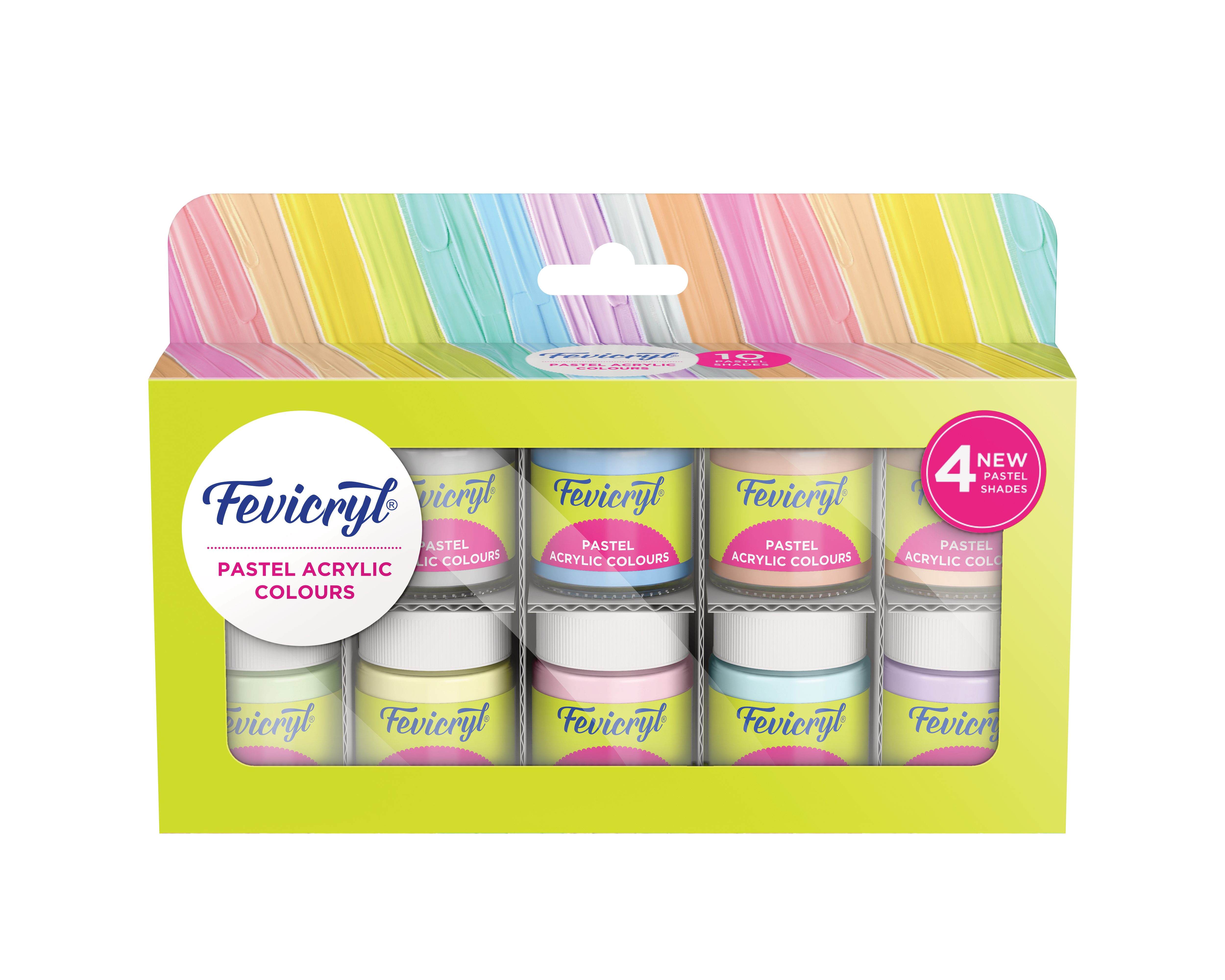 Fevicryl Pastel Acrylic Colours | 10 Colours X 15 ML - Arteanu By Anushka